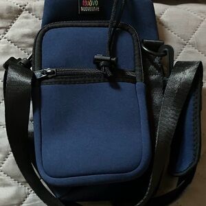 OVO Blue and Black Messenger Bag Modern Design